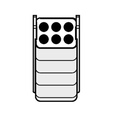 Adapter 6x17ml, verp.