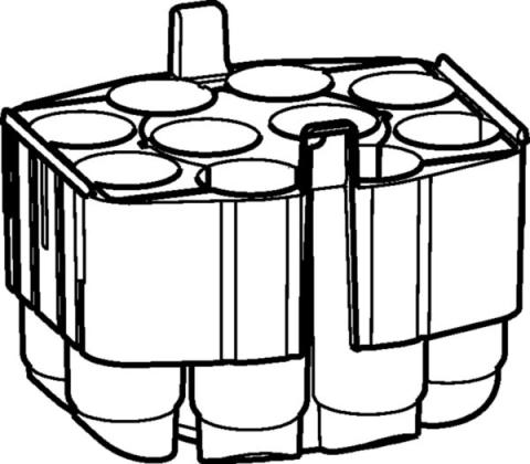 Adapter 50/250mL/Plate S-4xUniv-L, 2 pcs